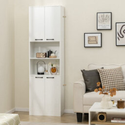 Costway 190Cm Tall Kitchen Pantry Cabinet Freestanding Cupboard With Doors & Shelves - thumbnail 9