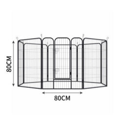 Sundaze Dog Playpen 8 Panel Foldable Cat Puppy Exercise Pen Heavy-Duty Pet Fence 80Cm H X 80Cm W - thumbnail 8