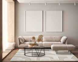 Freya Living Room Area Rug Contemporary 3D Embossed Modern Boho Design - Cream 200Cm X 290Cm - thumbnail 3