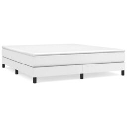Berkfield Box Spring Bed Frame White 180X200Cm 6Ft Super King Faux Leather - thumbnail 2