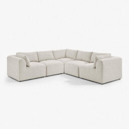 Furniturebox Uk Drift Cream Boucle Fabric 4 Seater Modular Corner Sofa - thumbnail 6
