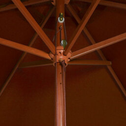 Berkfield Elegant Outdoor Parasol With Wooden Pole Terracotta 200X300 Cm - thumbnail 5