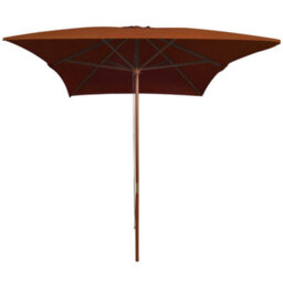 Berkfield Elegant Outdoor Parasol With Wooden Pole Terracotta 200X300 Cm