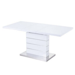 Furniture in Fashion Parini Small Extending High Gloss Dining Table In White - thumbnail 5