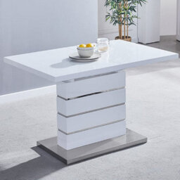 Furniture in Fashion Parini Small Extending High Gloss Dining Table In White - thumbnail 2