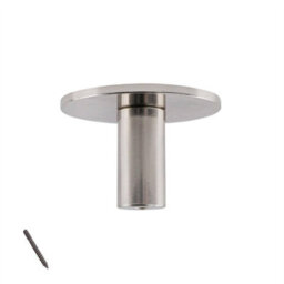 Keypak 5 Pack Flat Disc Aluminium Coat Hooks - Satin Nickel - Modern, Durable Wall Mounted Hooks For Home, Garage - thumbnail 2