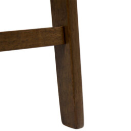Wyld And Coco Beige Boucle Bar Chair With Rubberwood Legs, Retro Traditional Design, W52 X D62 X H88Cm - thumbnail 9