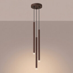 Sollux Lighting Pastelo Steel Brown 3 Lights Modern Pendant Lamps - thumbnail 3