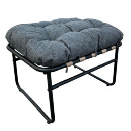 Solace Outdoor Rocking Chair And Stool - Grey - thumbnail 3