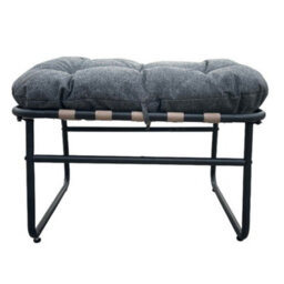 Solace Outdoor Rocking Chair And Stool - Grey - thumbnail 4