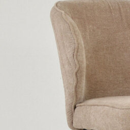 Lakeland Furniture Kalix Fawn Brown Fabric Wooden Leg Base Bar Stool - thumbnail 8