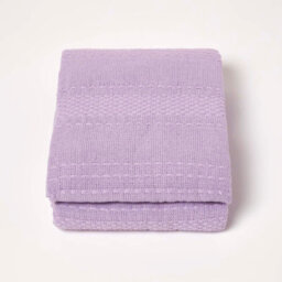 Homescapes Kashi Lilac Cotton Throw With Tassels 225 X 360 Cm - thumbnail 2