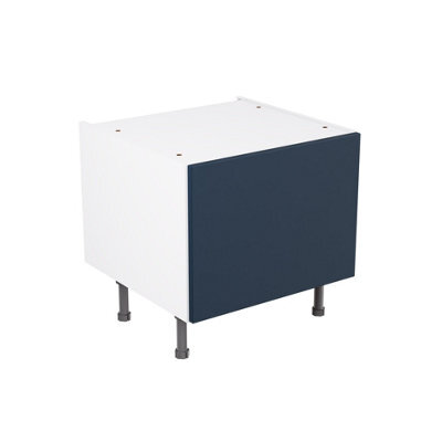 Kitchen Kit Blue Supermatt Slab Door Belfast Sink Base Unit Cabinet Flatpack - 600X455mm - image 1