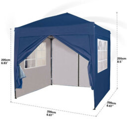 Mcc Direct 2X2 Pop Up Blue Gazebo With Sides - thumbnail 6