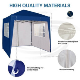 Mcc Direct 2X2 Pop Up Blue Gazebo With Sides - thumbnail 5