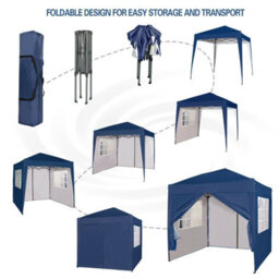 Mcc Direct 2X2 Pop Up Blue Gazebo With Sides - thumbnail 7