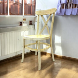 Farmhouse Limewash Crossback Chairs, Farmhouse Limewash Dining Chair Be Furniture - thumbnail 1