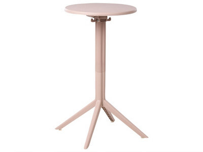 Wyld And Coco Beige Round Bistro Table 60Cm - Flip-Top Foldable Balcony Table For Two - image 1