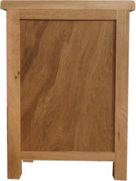 Home Furniture Group Oakcroft Swr7 Rustic Light Wood 3-Drawer Bedside Table Fully Assembled Cabinet With Silver Metal Handles - thumbnail 5