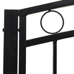 Berkfield Garden Bench With Table Black 120 Cm Steel - thumbnail 6