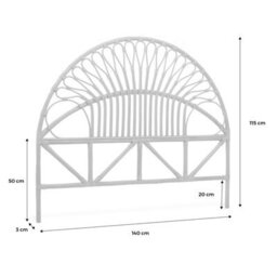 Sweeek - Natural Rattan Headboard  Malacca 140X3X115 Cm - thumbnail 5