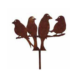 Poppy Forge Love Doves 4Ft (Pack Of 2) - Hand Made Traditional Forge, Plant Border Supports - Steel - W10 X H123 Cm - Bare Metal/ready To Rust - thumbnail 5