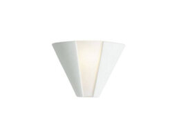 Luminosa Lighting Luminosa Ceramic 1 Light Indoor Wall Uplighter - 100W Unglazed, Acid White Glass, E27