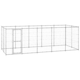 Berkfield Outdoor Dog Kennel Galvanised Steel 12.1 M2 - thumbnail 1