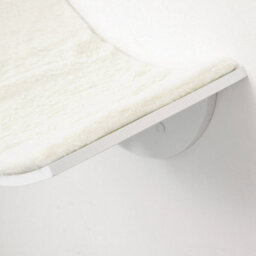 Pawhut Wood Cat Shelves, Wall-Mounted Cat Shelter, Curved Kitten Bed, White - thumbnail 9