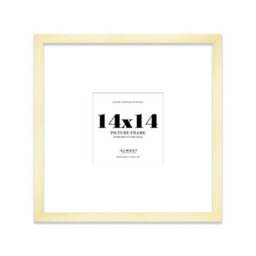 "14X14"" Gold Picture Frame - 14X14"" Square Frame With 10X10"" Mount For 14X14""/10X10"" Pictures Art Deco Style Room Decor, 1 Pack" - thumbnail 1