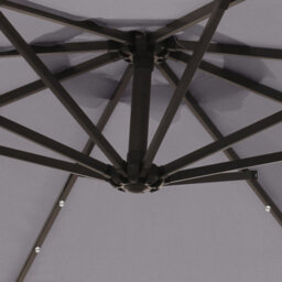 Sundaze 3M Grey Hanging Banana Cantilever Parasol Umbrella With Led Lights, Base Weights & Cover - thumbnail 5
