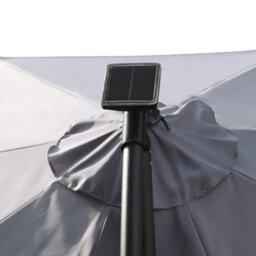 Sundaze 3M Grey Hanging Banana Cantilever Parasol Umbrella With Led Lights, Base Weights & Cover - thumbnail 4