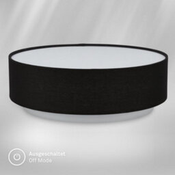 Briloner Mains-Powered Led Black Fabric Shade Ceiling Light (Dia)30Cm - thumbnail 4