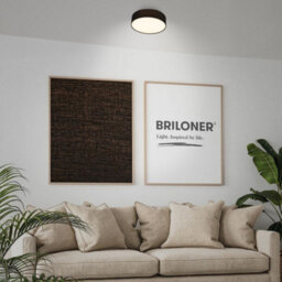 Briloner Mains-Powered Led Black Fabric Shade Ceiling Light (Dia)30Cm - thumbnail 7