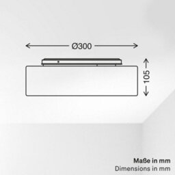 Briloner Mains-Powered Led Black Fabric Shade Ceiling Light (Dia)30Cm - thumbnail 9