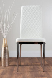 Furniturebox Uk Leonardo 6 Gold Dining Table And 6 White Milan Chairs - thumbnail 7