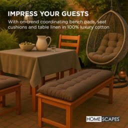 Homescapes Hanging Swing Chair Cushions For Garden, Outdoor Egg Chair Seat Pad Cushions, Chocolate Brown, 80 X 120 Cm - thumbnail 7