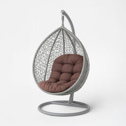Homescapes Hanging Swing Chair Cushions For Garden, Outdoor Egg Chair Seat Pad Cushions, Chocolate Brown, 80 X 120 Cm - thumbnail 1