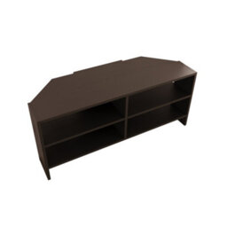 Roy Corner Tv Stand-Space-Saving Tv Unit & Tv Stand Cabinet For 43-48'' Tvs,compact Media Console With Open Shelves, Black - thumbnail 4