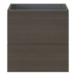 GoodHome Kentia Walnut Veneer Wall-Mounted Bathroom Cabinet (H) 600mm (W) 600mm - thumbnail 2