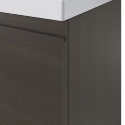 GoodHome Kentia Walnut Veneer Wall-Mounted Bathroom Cabinet (H) 600mm (W) 600mm - thumbnail 7