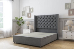 "Comfort Selena Armour Coniston Divan Bed Set No Drawers - 54"" Wingback 2'6 Small Single" - thumbnail 3