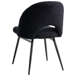Beliani Set Of 2 Dining Chairs Onaga Boucle Black - thumbnail 7