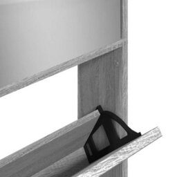 Berkfield Shoe Cabinet With Mirror 4-Layer Grey Sonoma 63X17X134 Cm - thumbnail 9