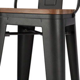 Living And Home Bar Stools Set Of 2 Metal Frame Matte Texture Industrial Style High Chair Bar Stools - thumbnail 5