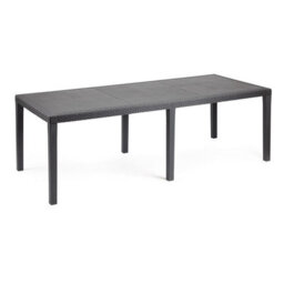 Urbn-Garden 76Cm Height Long Anthracite Garden Dining Table & 8Pcs Foldable Chairs Set Outdoor Furniture - thumbnail 3