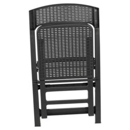 Urbn-Garden 76Cm Height Long Anthracite Garden Dining Table & 8Pcs Foldable Chairs Set Outdoor Furniture - thumbnail 6