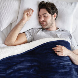 Cosi Home Fleece & Sherpa Electric Heated Throw - Navy - thumbnail 5