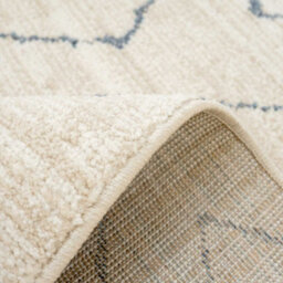 Loomed Beige Abstract Chevron Moroccan Berber Living Area Rug 80X150Cm - thumbnail 5