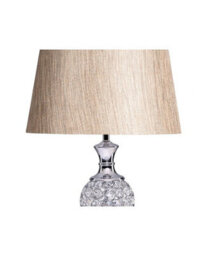 Lighting Supermarket Hannah Luxury Elegant Chrome & Crystal Table Lamp With Charcoal Gold Shade - thumbnail 3